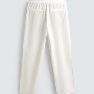 RELAXED FIT COTTON/LINEN TROUSERS