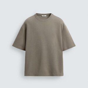 RELAXED FIT SHORT SLEEVE SWEATSHIRT