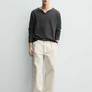 IRREGULAR HENLEY T-SHIRT